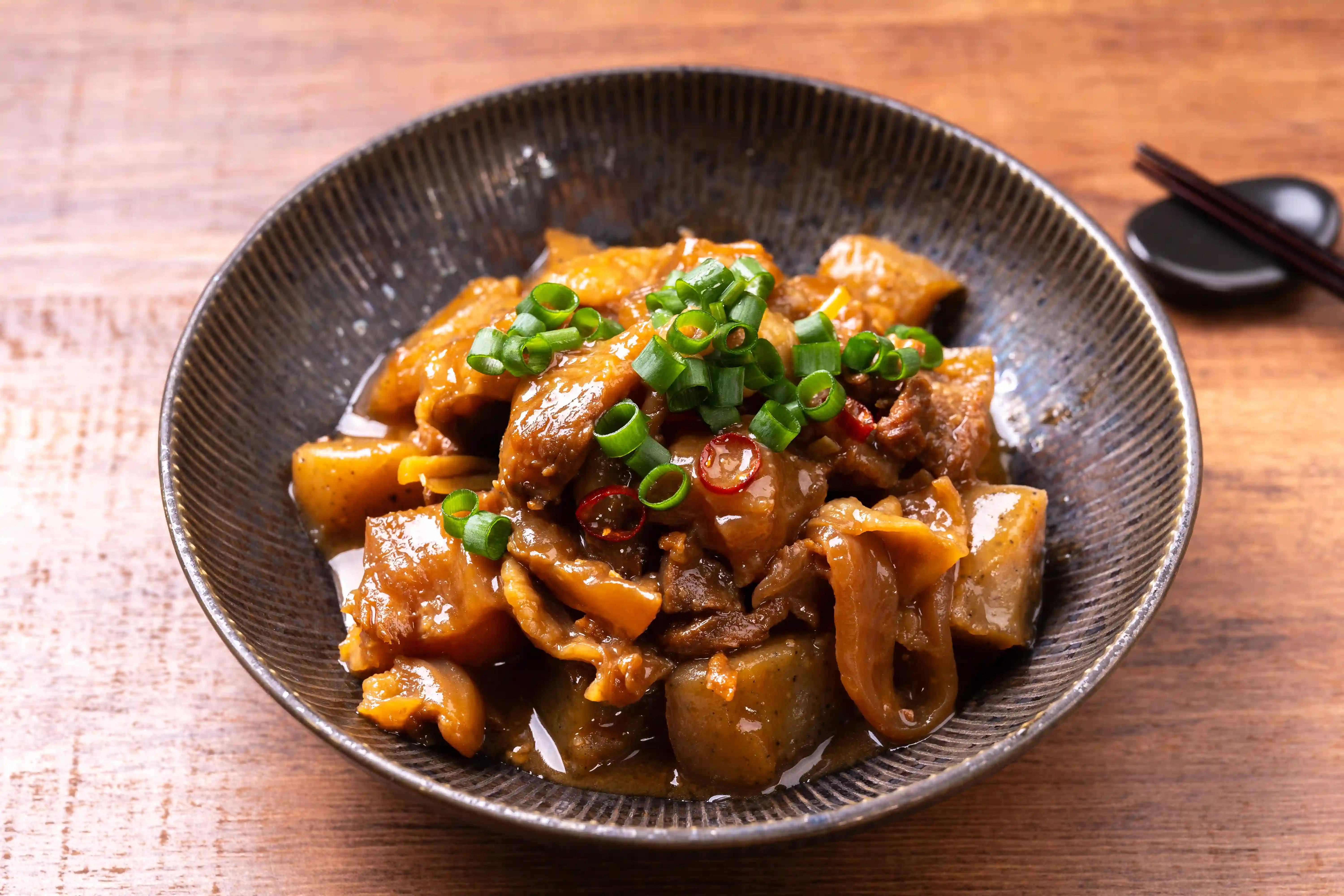 Doteyaki — simmered beef tendon with miso